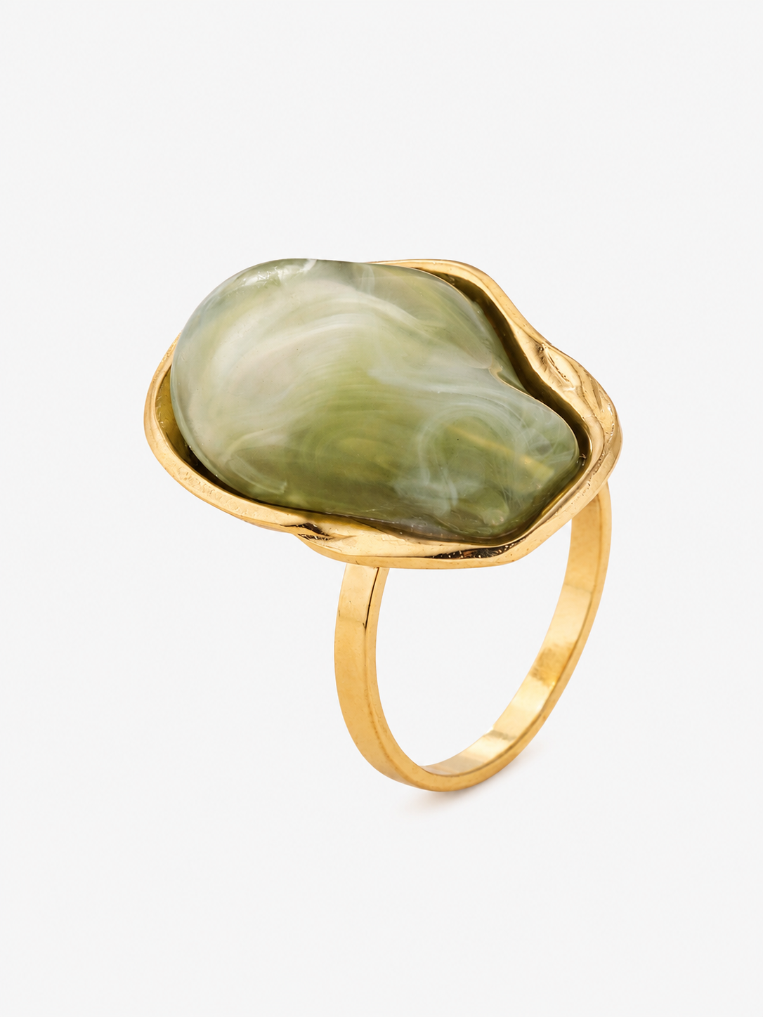 Bague pierre de matcha
