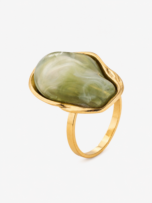 Bague pierre de matcha