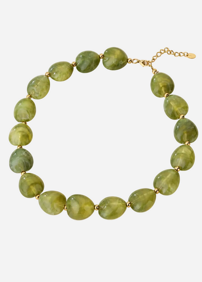 Collier pierre de pistache