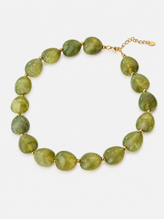 Collier pierre de pistache