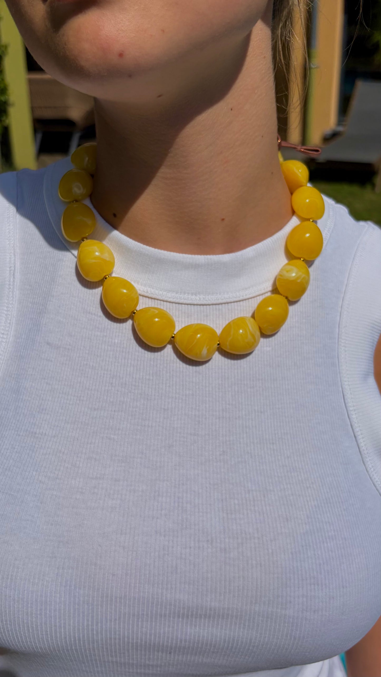 Collier pierre de citron