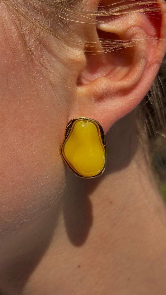 Boucle d'oreille pierre de citron
