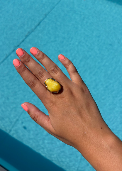 Bague pierre de citron