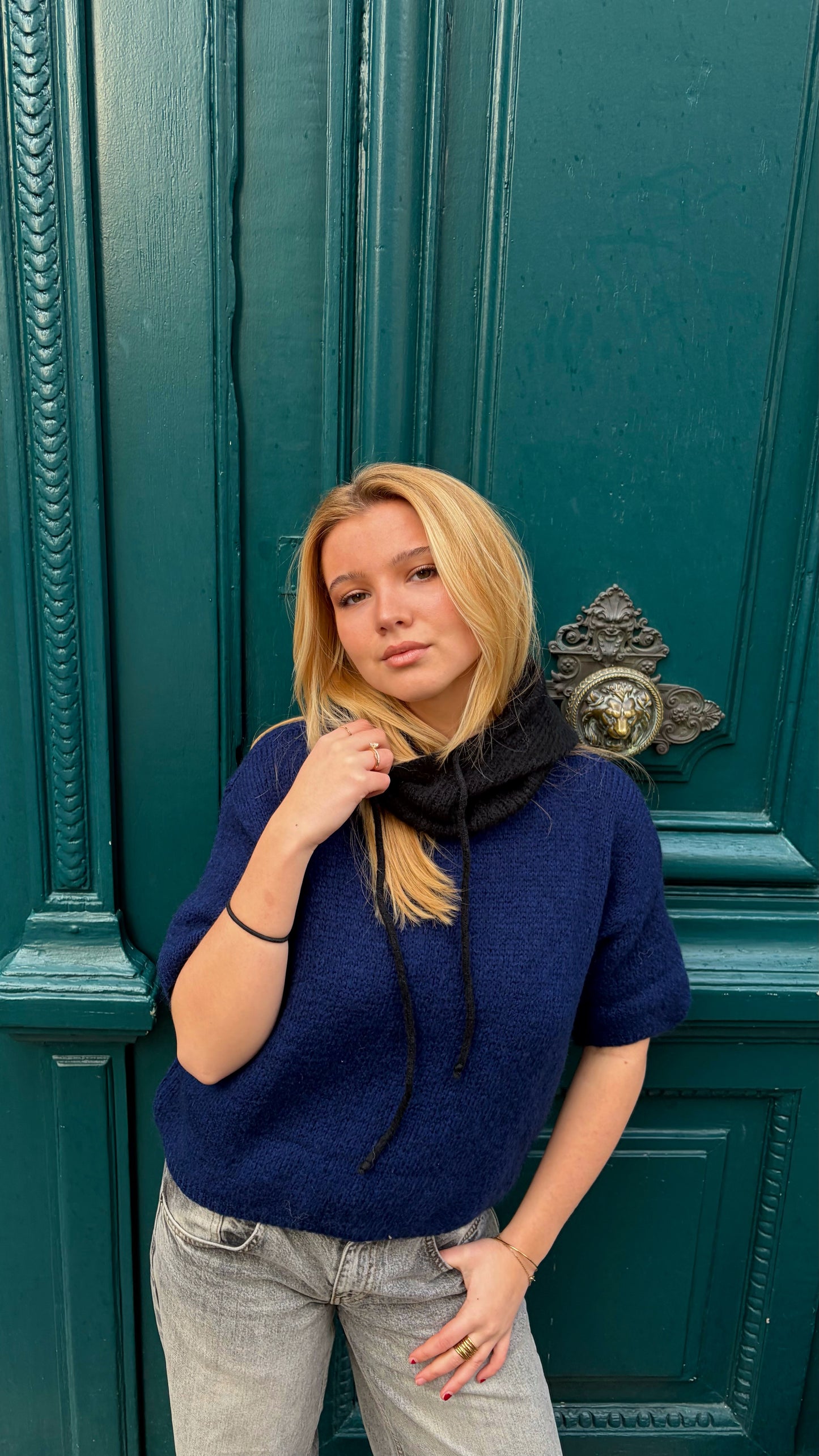 Cagoule en coton noir