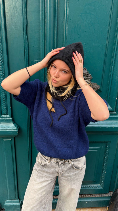 Cagoule en coton noir