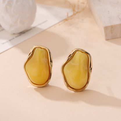 Boucle d'oreille pierre de citron