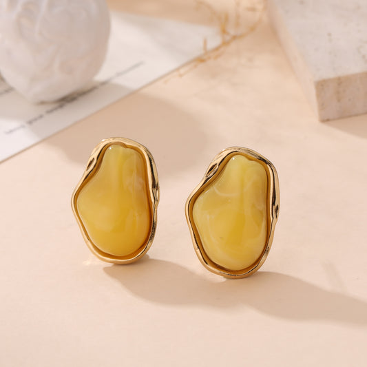 Boucle d'oreille pierre de citron