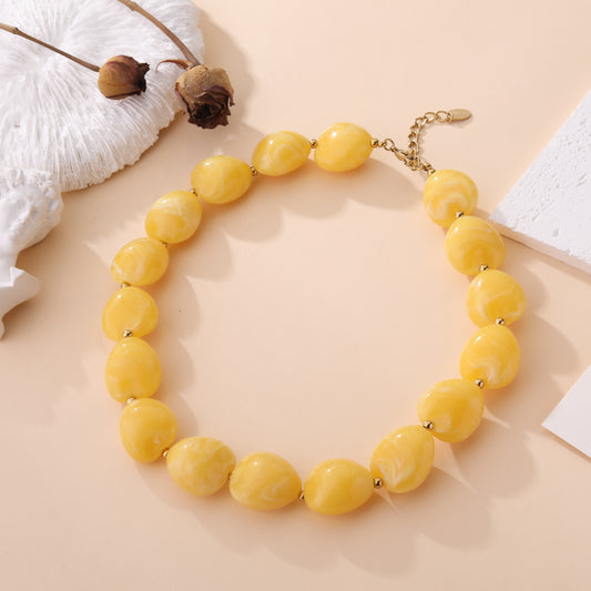Collier pierre de citron