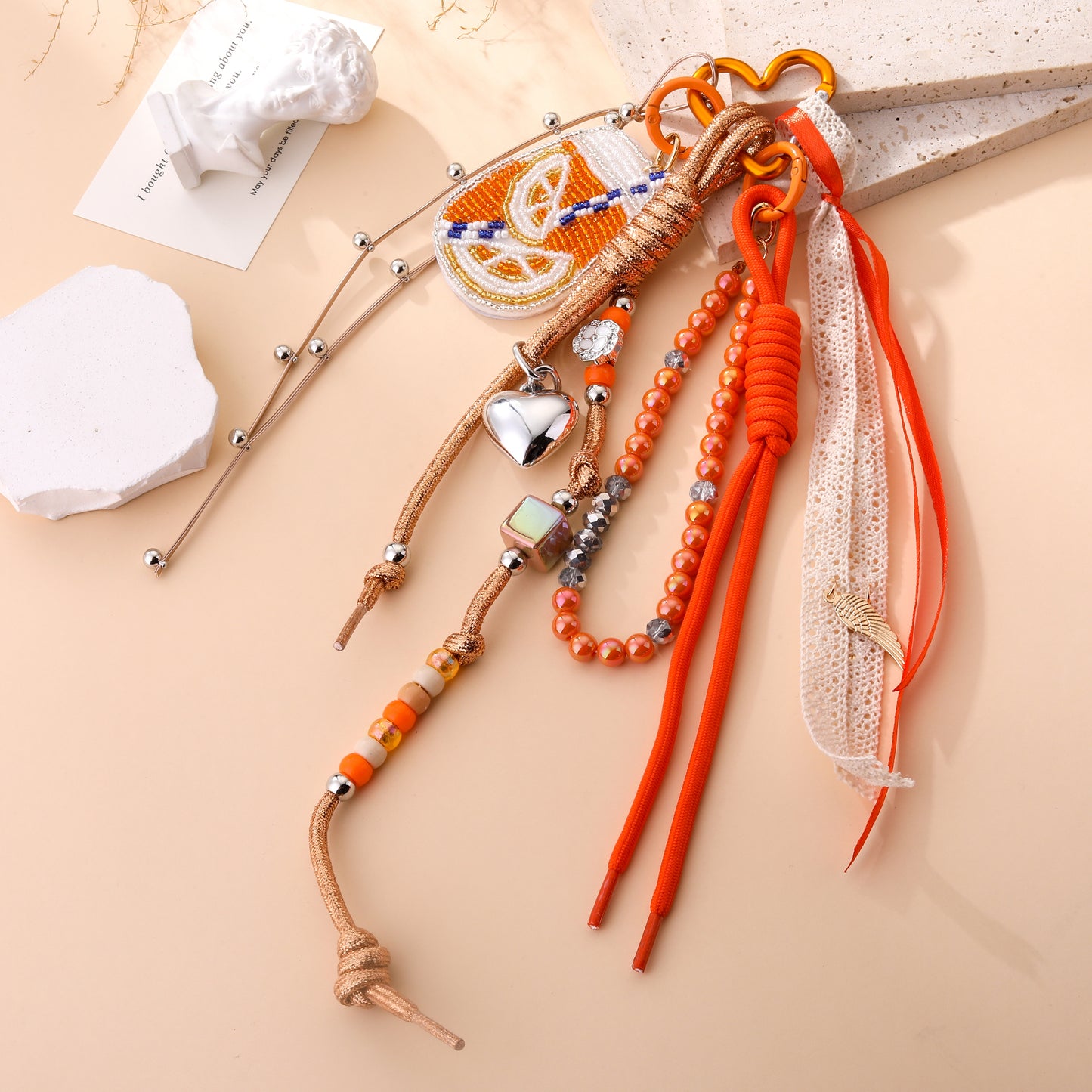 Bijoux de sac orange